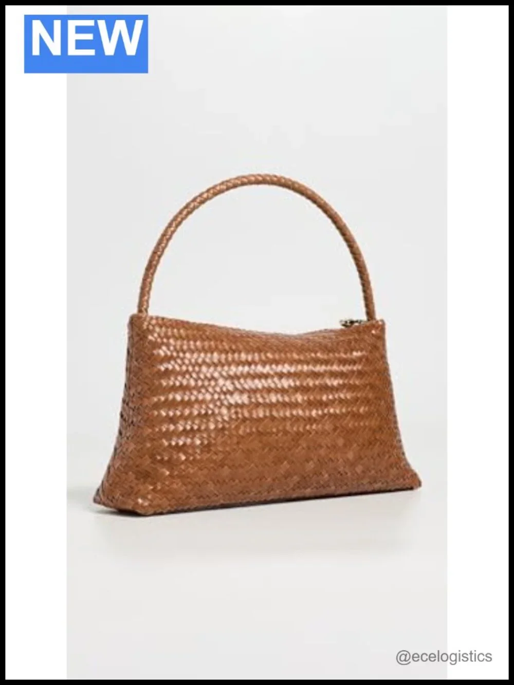 Madewell Signature Woven Leather Shoulder Bag Satchel Gold Hardware